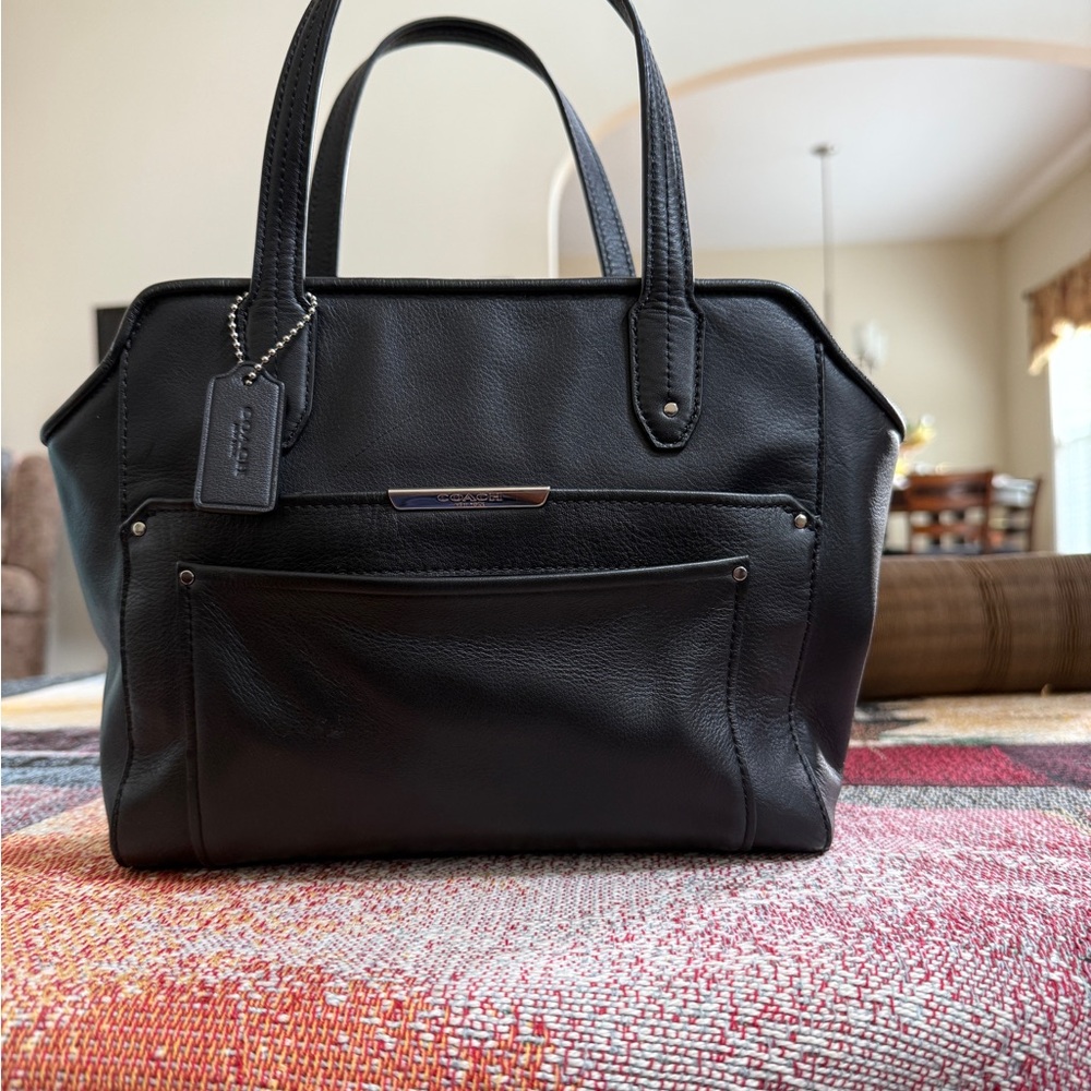 COACH F32944 TAYLOR BETTE BLACK LEATHER MINI TOTE CROSS-BODY BAG